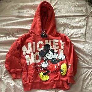 Red Disney Zara Mickey Mouse Hoodie size 4-5y